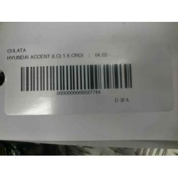 Recambio de culata para hyundai accent (lc) 1.5 crdi cat referencia OEM IAM 15CRDI D 3FA 123162