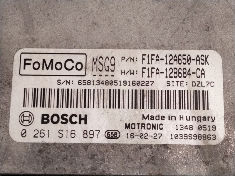 Recambio de centralita motor uce para ford focus iii 1.0 ecoboost referencia OEM IAM   