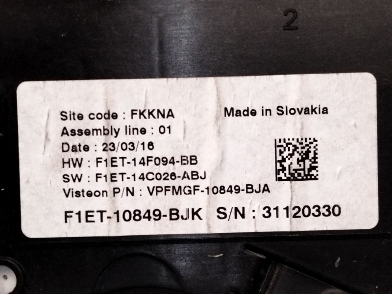 Recambio de cuadro instrumentos para ford focus iii 1.0 ecoboost referencia OEM IAM F1ET10849BJK  