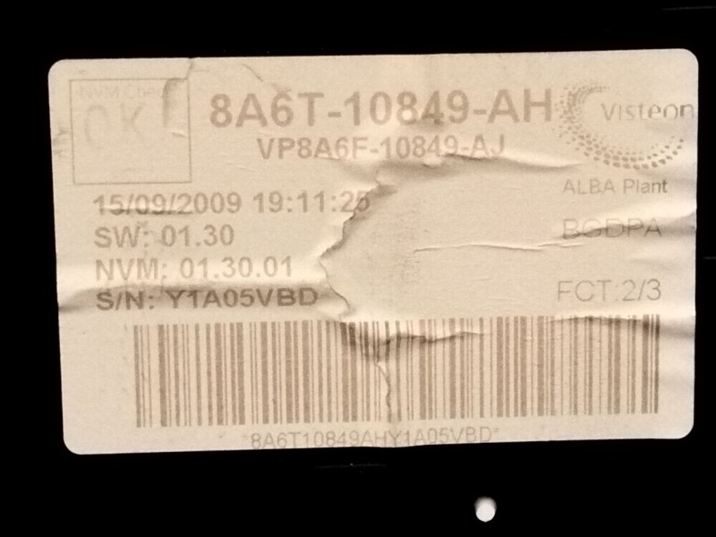 Recambio de cuadro instrumentos para ford fiesta vi (cb1, ccn) 1.25 referencia OEM IAM 8A6T10849  