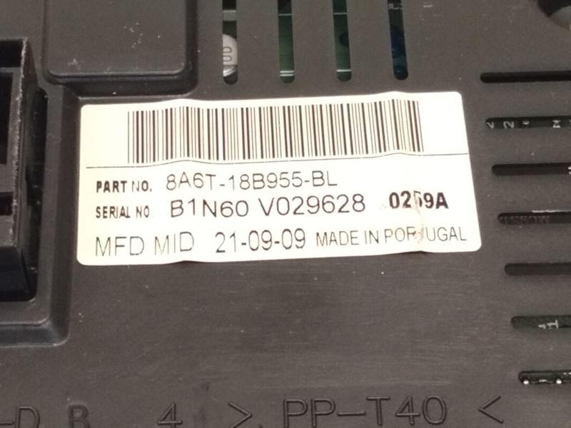 Recambio de pantalla multifuncion para ford fiesta vi (cb1, ccn) 1.25 referencia OEM IAM 8A6T18B955  