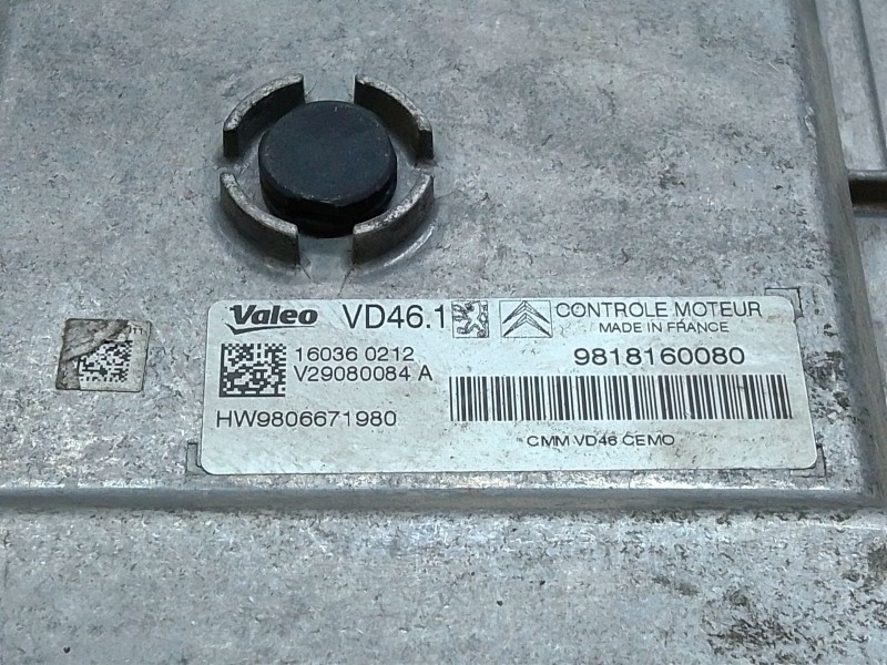 Recambio de centralita motor uce para peugeot 208 i (ca_, cc_) 1.2 thp 110 referencia OEM IAM 9818160080  