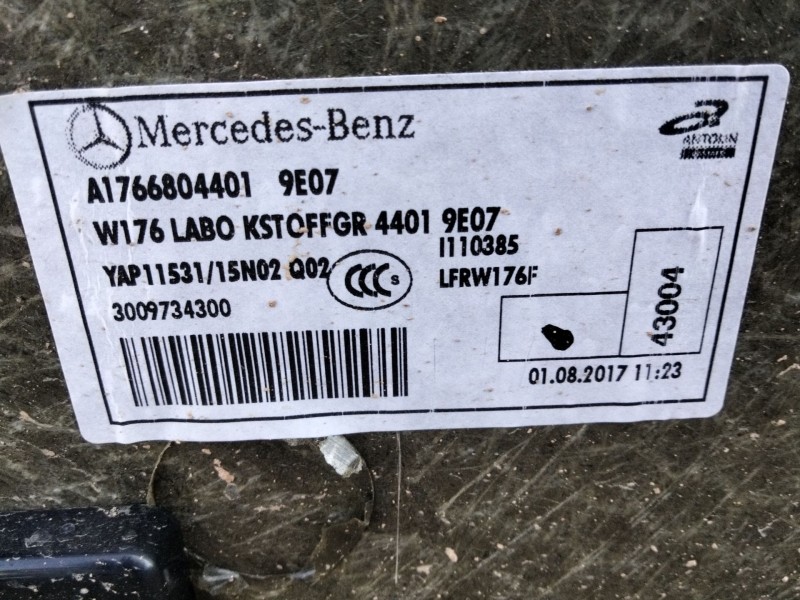 Recambio de bandeja trasera para mercedes-benz clase a (w176) a 200 cdi / d (176.008) referencia OEM IAM A1766804401  