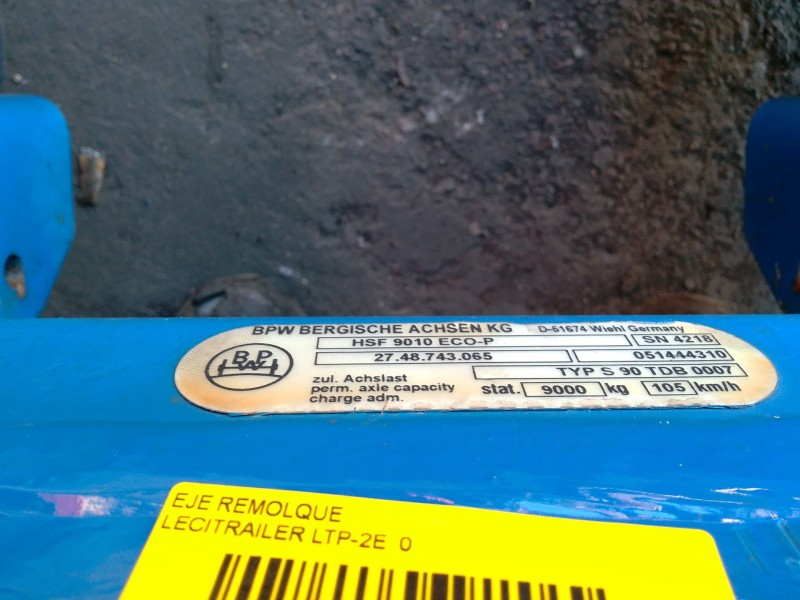 Recambio de eje remolque para lecitrailer ltp-2e referencia OEM IAM S90TDB0007  