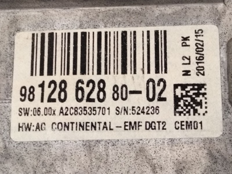 Recambio de pantalla multifuncion para peugeot 208 i (ca_, cc_) 1.2 thp 110 referencia OEM IAM 9812862880  