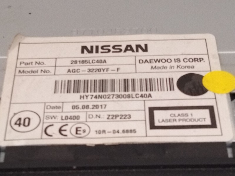 Recambio de sistema audio / radio cd para renault maxity referencia OEM IAM 28185LC40A  