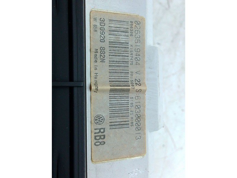 Recambio de cuadro instrumentos para volkswagen phaeton (3d2/3d8) tdi v6 4motion (4 asientos) referencia OEM IAM 3D0920882N  