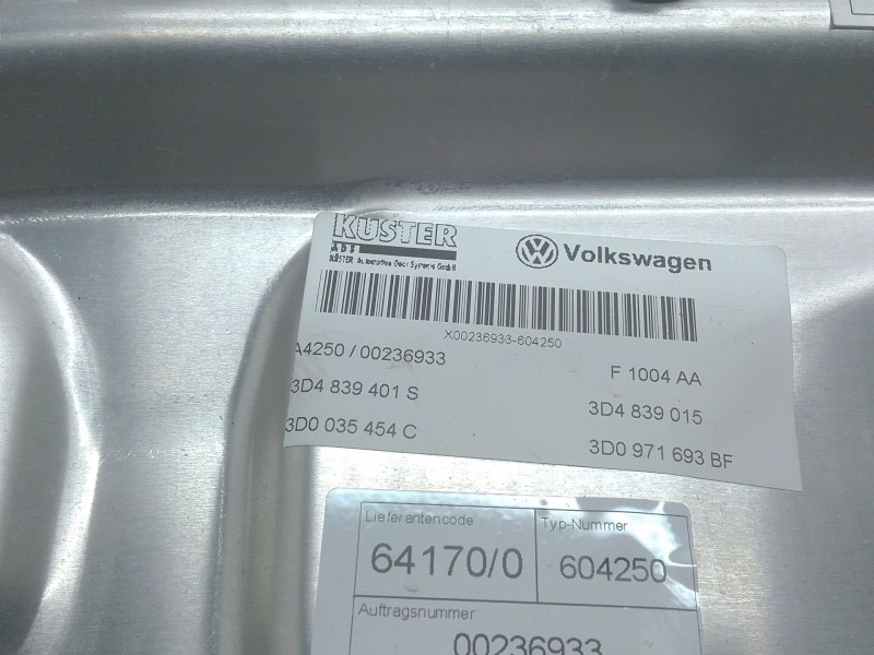 Recambio de elevalunas trasero izquierdo para volkswagen phaeton (3d2/3d8) tdi v6 4motion (4 asientos) referencia OEM IAM 3D4839