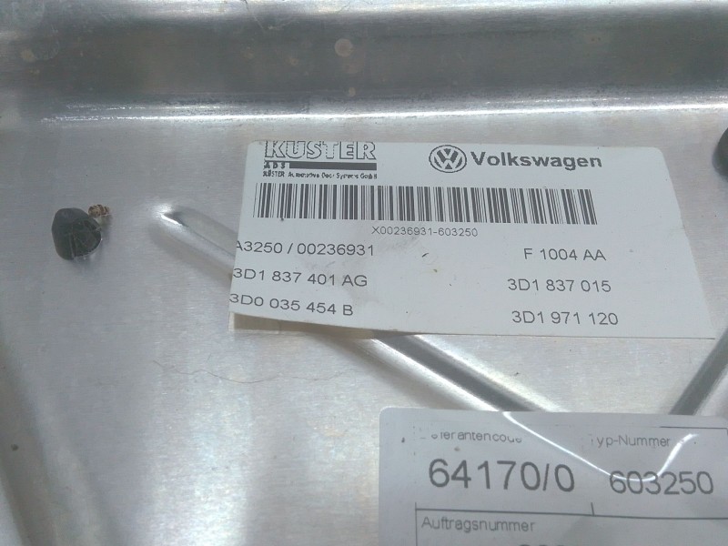 Recambio de elevalunas delantero izquierdo para volkswagen phaeton (3d2/3d8) tdi v6 4motion (4 asientos) referencia OEM IAM 3D18