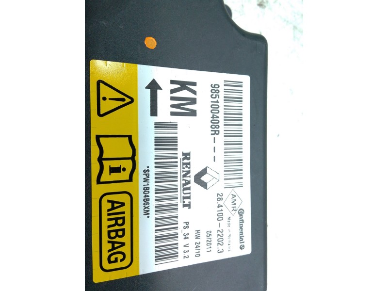Recambio de centralita airbag para renault grand scénic iii (jz0/1_) 1.5 dci referencia OEM IAM 985100408R  