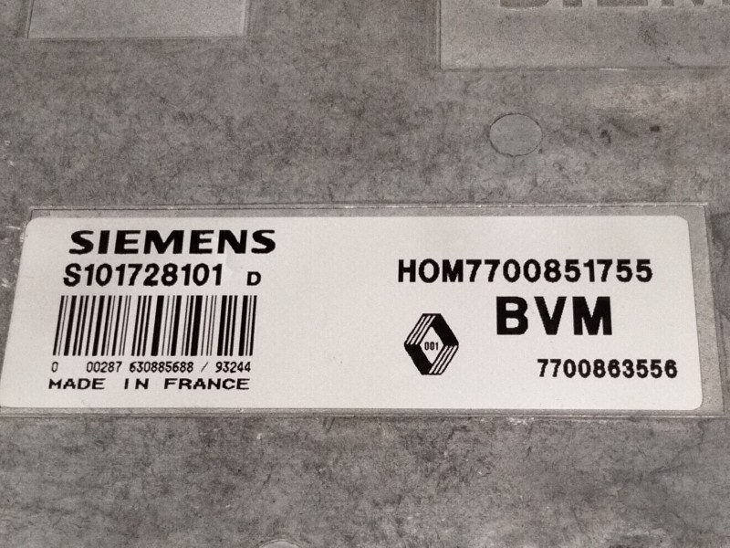 Recambio de centralita motor uce para renault 19 ii (b/c53_) 1.8 (b/c53y) referencia OEM IAM H0M7700851755  