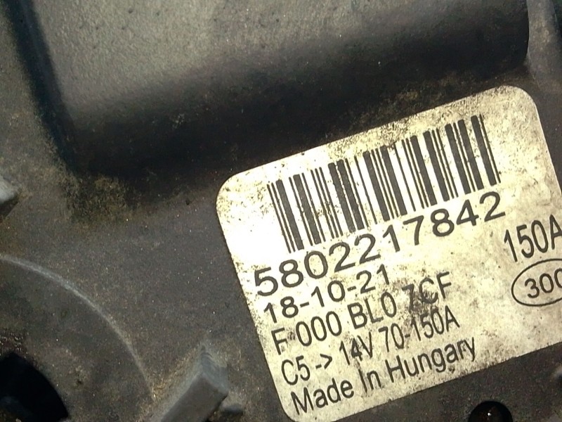 Recambio de alternador para iveco daily vi furgoneta 33s11, 35s11, 35c11 referencia OEM IAM 5802217842  