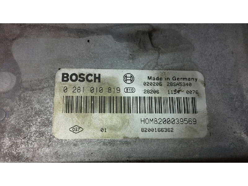 Recambio de centralita motor uce para renault megane i fase 2 berlina (ba0) 1.9 dci expression referencia OEM IAM 0281010819 820