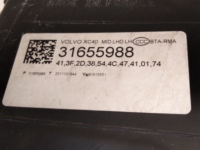 Recambio de faro izquierdo para volvo xc40 (536) t2 referencia OEM IAM 31655988  