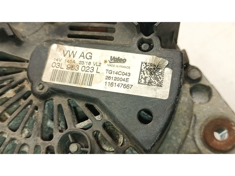 Recambio de alternador para volkswagen caddy iv furgoneta/monovolumen (saa, sah) 2.0 tdi 4motion referencia OEM IAM 03L903023L  