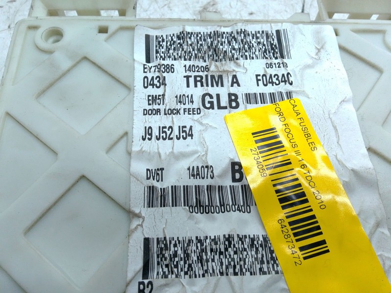 Recambio de caja fusibles para ford focus iii 1.6 tdci referencia OEM IAM J9J52J54  