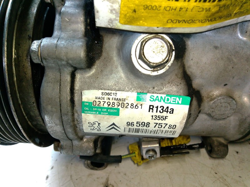 Recambio de compresor aire acondicionado para peugeot 207/207+ (wa_, wc_) 1.4 hdi referencia OEM IAM 9659875780  