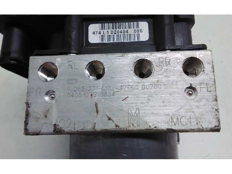 Recambio de centralita abs para nissan almera tino (v10m) referencia OEM IAM 0265231417  