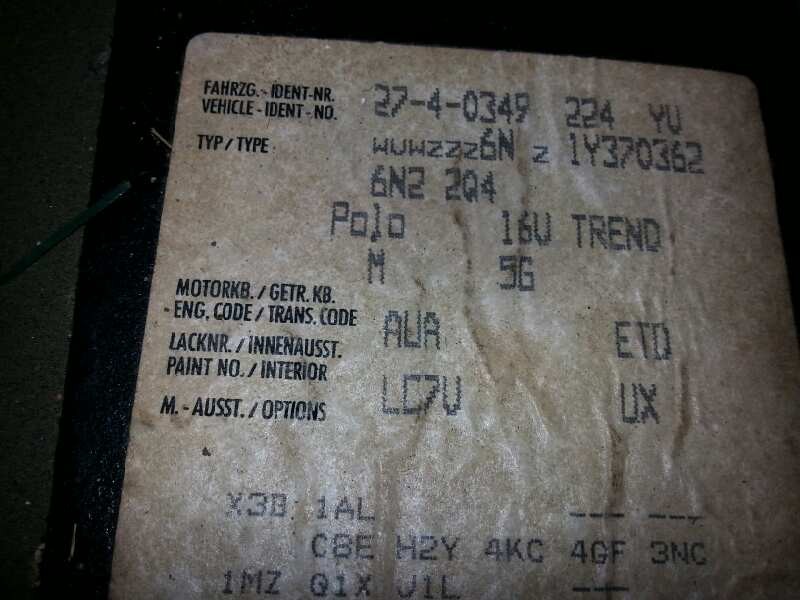 volkswagen polo berlina (6n2) del año 2001