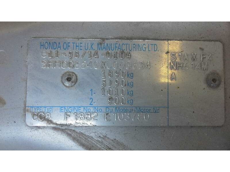 honda accord berlina (cg7-9/ch1-7) del año 1998