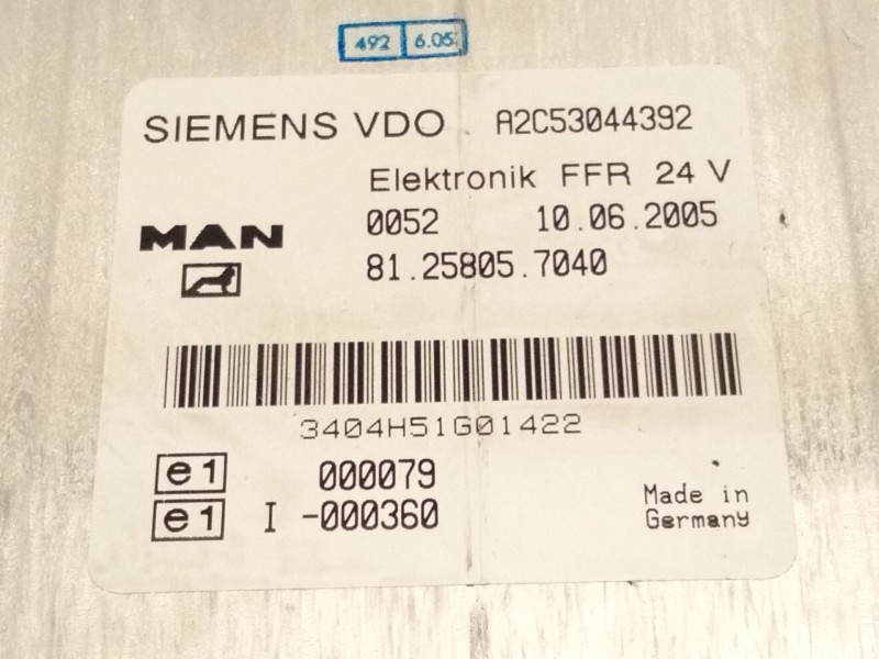 Recambio de modulo electronico para man tgl 12.210 tgl 12.210 4x2bb referencia OEM IAM   