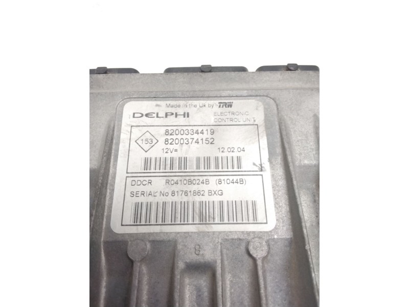 Recambio de centralita motor uce para renault scenic ii confort expression referencia OEM IAM 8200334419 8200374152 R0410B024B