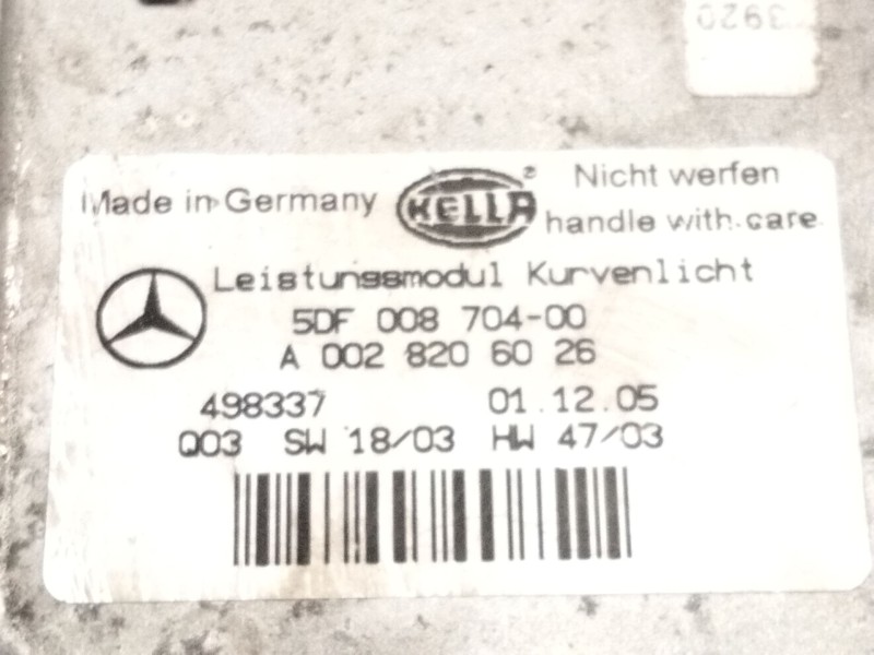 Recambio de centralita faros xenon para mercedes-benz clase m (w164) ml 350 cdi (164.122) referencia OEM IAM A0028206026  