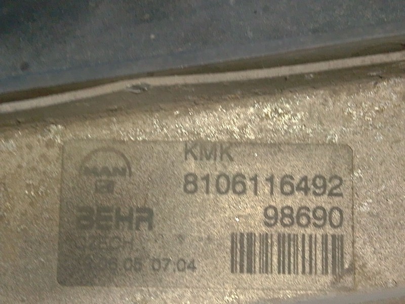 Recambio de radiador agua para man tgl 12.210 tgl 12.210 4x2bb referencia OEM IAM 8106116492  