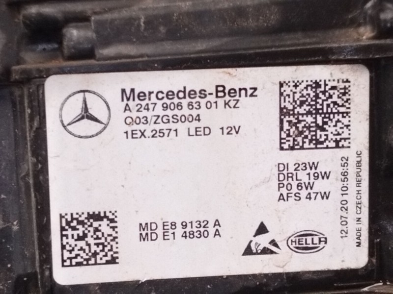 Recambio de faro xenon izquierdo para mercedes-benz gla (h247) gla 200 (247.787) referencia OEM IAM A2479066301  