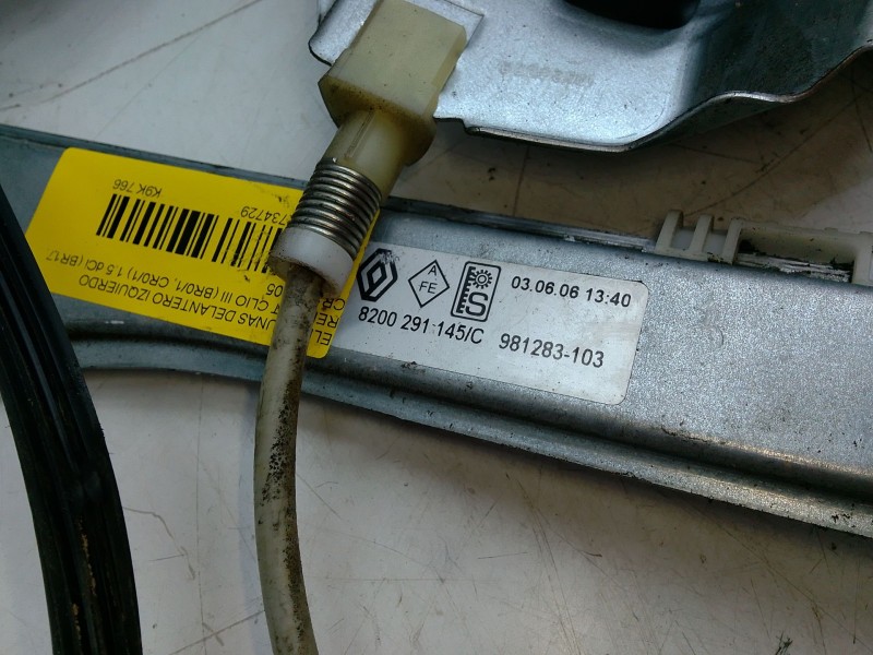 Recambio de elevalunas delantero izquierdo para renault clio iii (br0/1, cr0/1) 1.5 dci (br17, cr17) referencia OEM IAM 82002911