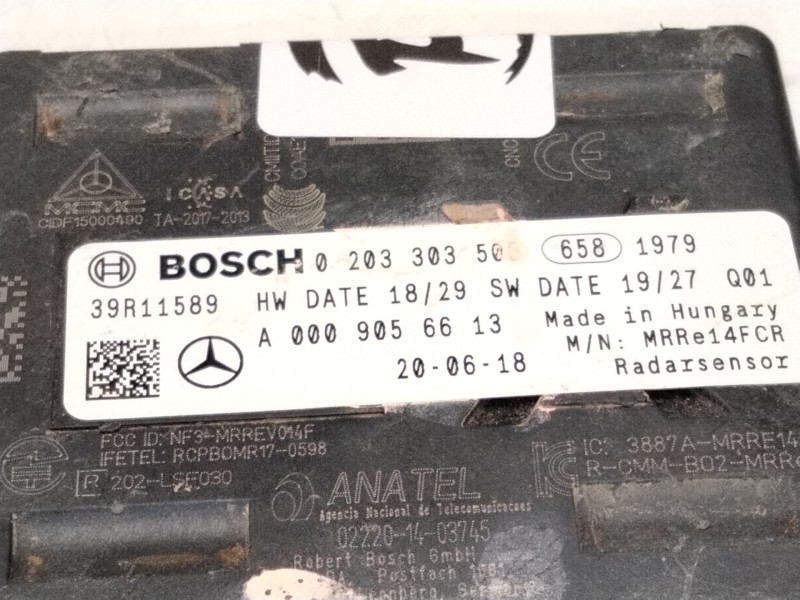 Recambio de sensor de radar para mercedes-benz gla (h247) gla 200 (247.787) referencia OEM IAM A0009056613 0203302503 