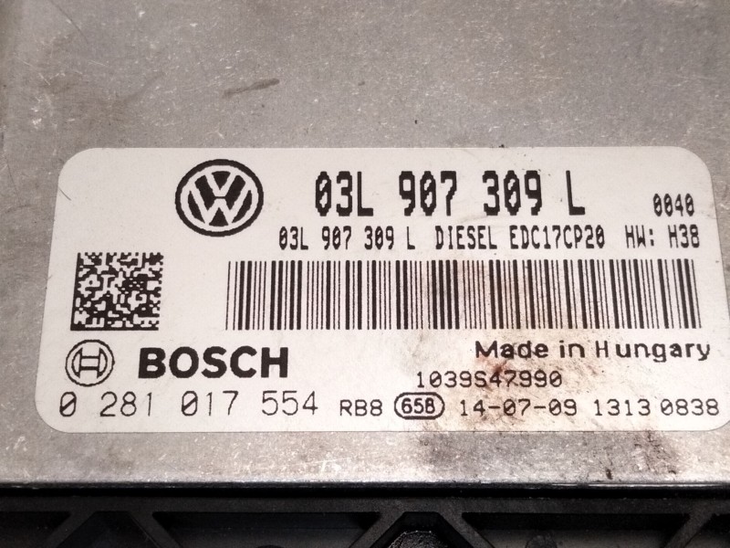 Recambio de centralita motor uce para volkswagen california t5 camper (7ec, 7ef, 7eg, 7hf, 7hc) 2.0 tdi referencia OEM IAM 03L90