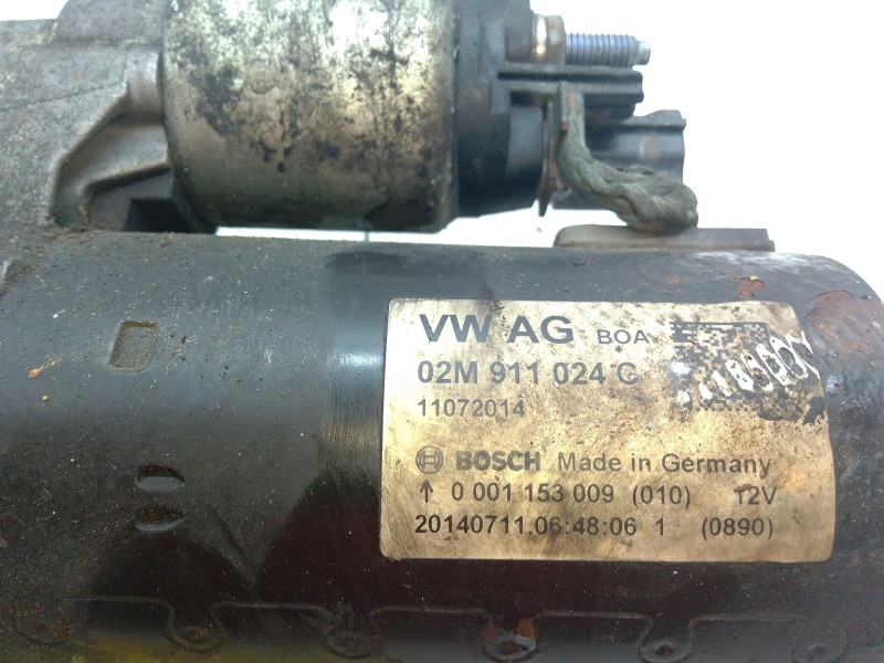 Recambio de motor arranque para volkswagen california t5 camper (7ec, 7ef, 7eg, 7hf, 7hc) 2.0 tdi referencia OEM IAM 02M911024C 