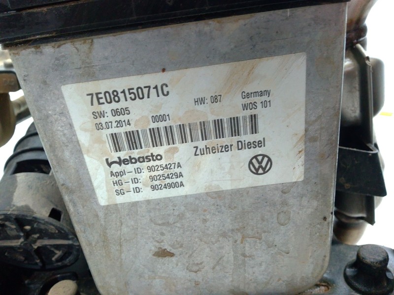 Recambio de pre calentador calefaccion para volkswagen california t5 camper (7ec, 7ef, 7eg, 7hf, 7hc) 2.0 tdi referencia OEM IAM