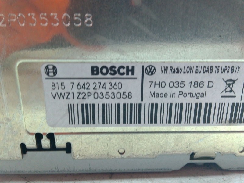 Recambio de sistema audio / radio cd para volkswagen california t5 camper (7ec, 7ef, 7eg, 7hf, 7hc) 2.0 tdi referencia OEM IAM 7