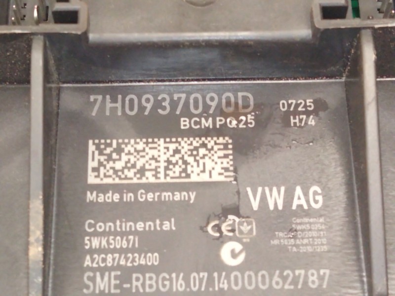 Recambio de modulo confort para volkswagen california t5 camper (7ec, 7ef, 7eg, 7hf, 7hc) 2.0 tdi referencia OEM IAM 7H0937090  