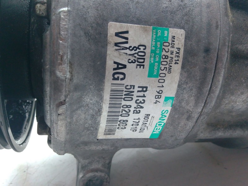 Recambio de compresor aire acondicionado para skoda fabia ii combi (545) 1.6 tdi referencia OEM IAM 5N0820803  