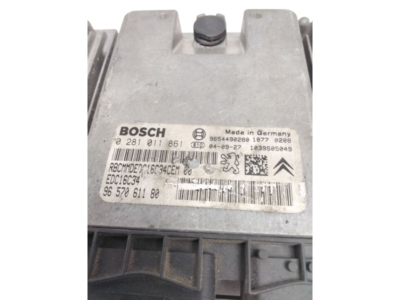 Recambio de centralita motor uce para citroën c3 1.4 hdi satisfaction referencia OEM IAM 0281011861 9657061180 EDC16C34