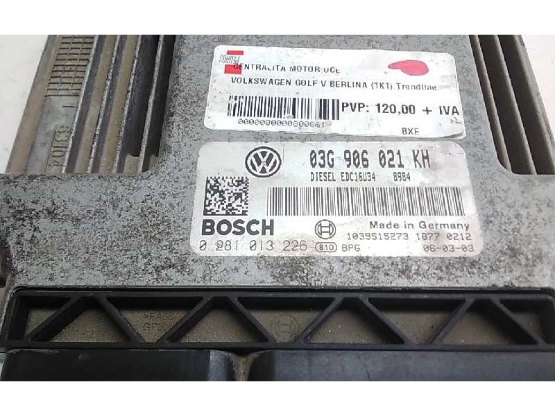 Recambio de centralita motor uce para volkswagen golf v berlina (1k1) trendline referencia OEM IAM 03G906021KH 0281013226 1039S1