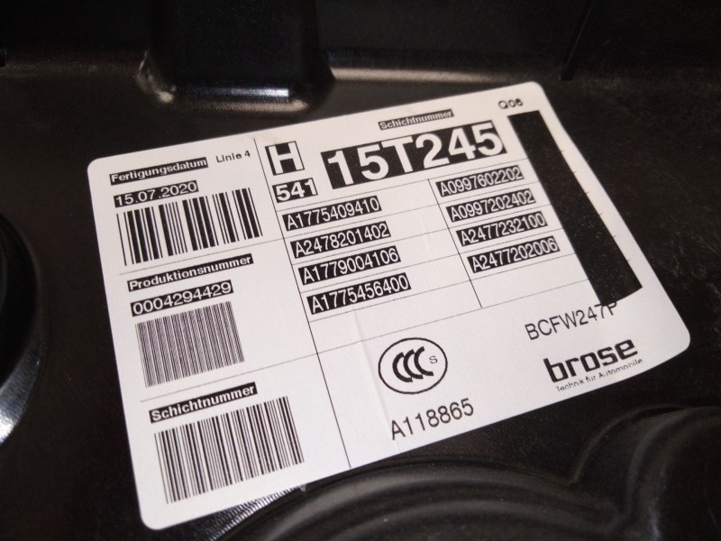 Recambio de elevalunas delantero derecho para mercedes-benz gla (h247) gla 200 (247.787) referencia OEM IAM A2477202006  