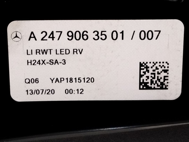 Recambio de piloto trasero izquierdo porton para mercedes-benz gla (h247) gla 200 (247.787) referencia OEM IAM A2479063501  