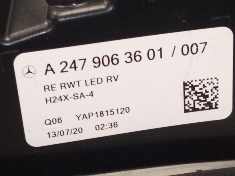 Recambio de piloto trasero derecho porton para mercedes-benz gla (h247) gla 200 (247.787) referencia OEM IAM A2479063601  