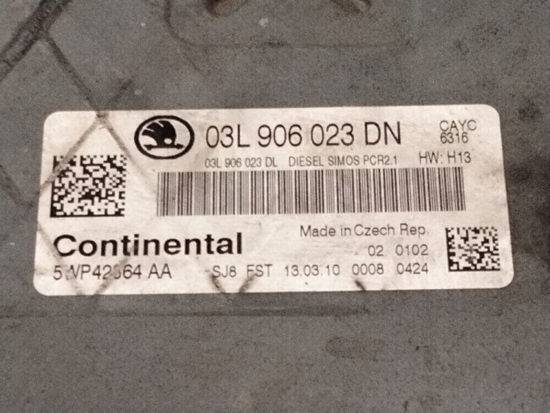 Recambio de centralita motor uce para skoda fabia ii combi (545) 1.6 tdi referencia OEM IAM 03L906023DN 03L906023DL 5WP42364AA