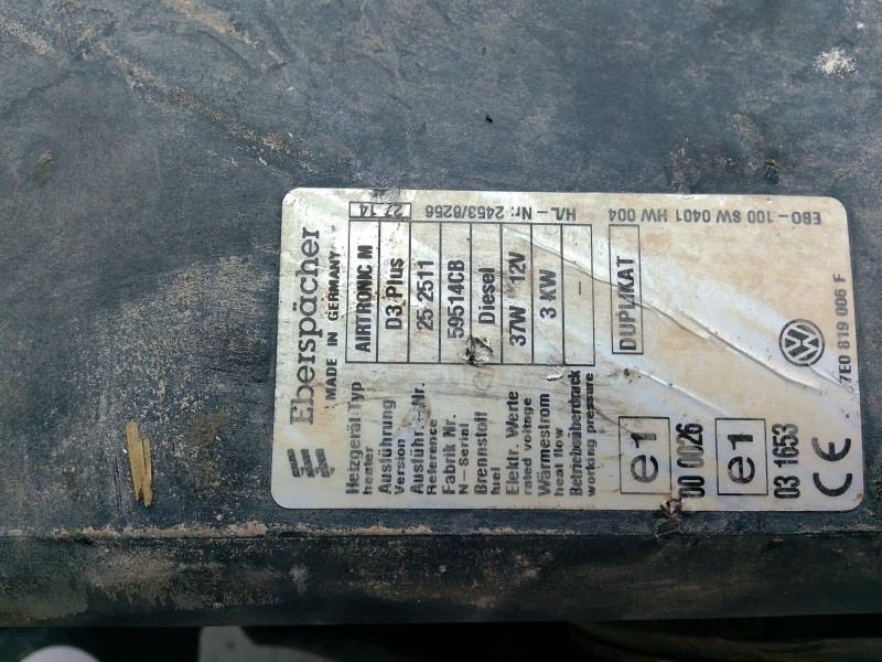 Recambio de pre calentador calefaccion para volkswagen california t5 camper (7ec, 7ef, 7eg, 7hf, 7hc) 2.0 tdi referencia OEM IAM