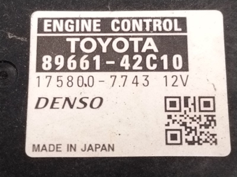 Recambio de centralita motor uce para toyota rav 4 (a3) 2.2 turbodiesel cat referencia OEM IAM 8966142C10 1758007743 12V