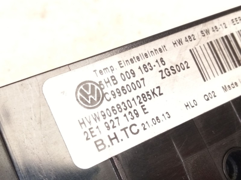 Recambio de mando climatizador para volkswagen crafter 30-50 furgoneta (2e_) 2.0 tdi referencia OEM IAM 2E1927139E  