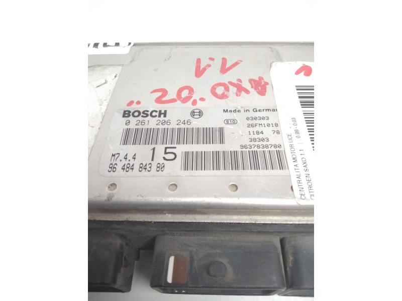 Recambio de centralita motor uce para citroën saxo 1.1 referencia OEM IAM 0261206246 9648484380 26FM1018