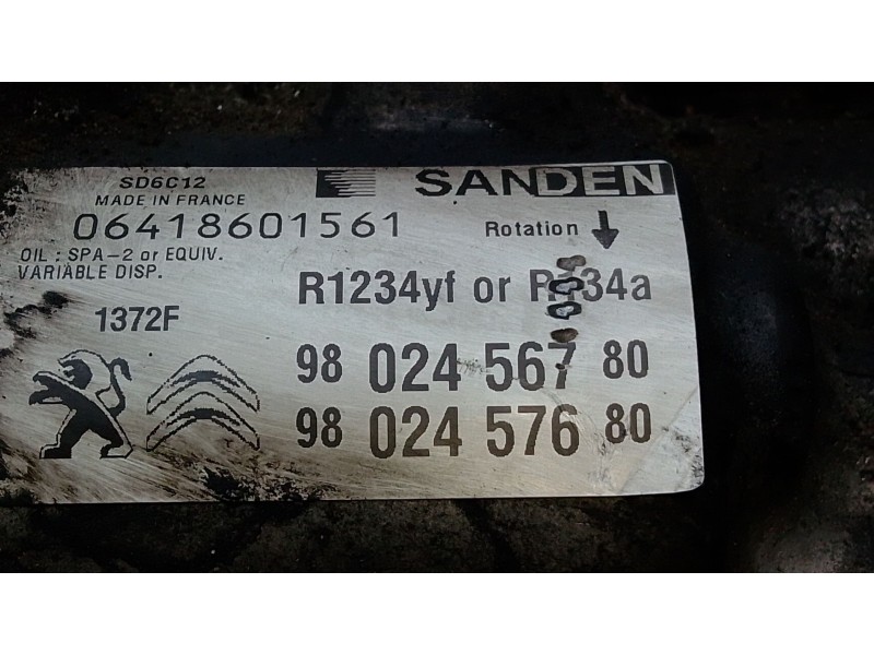 Recambio de compresor de aire para peugeot 2008 i (cu_) 1.6 bluehdi 120 referencia OEM IAM 9802456780  