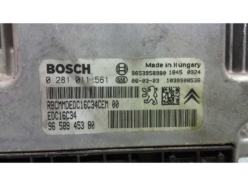 Recambio de centralita motor uce para citroën c5 berlina lx (e) referencia OEM IAM 0281011561 9658945380 EDC16C34