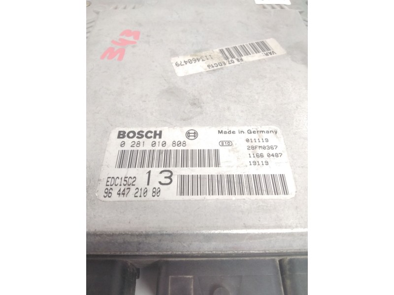 Recambio de centralita motor uce para citroën c5 berlina 2.0 hdi sx referencia OEM IAM 0281010808 9644721080 28FM0367